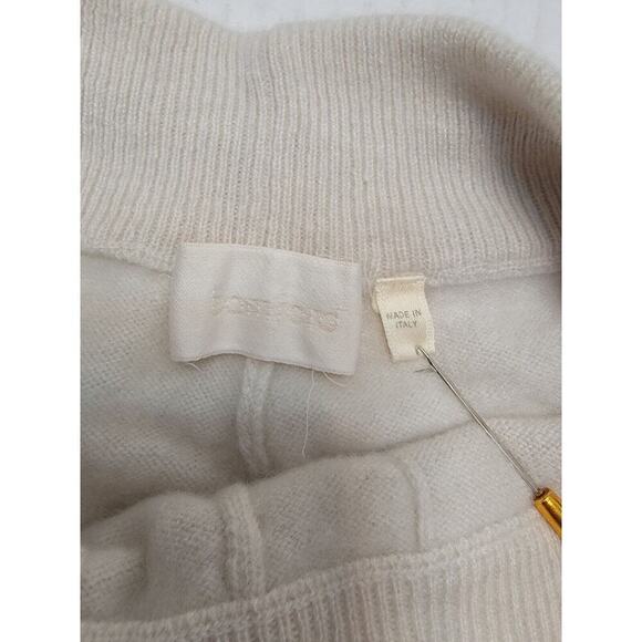 Bamford Jogger Pants Womens Sz Small 100%Cashmere Lounge Drawstring Sand - Picture 5 of 7